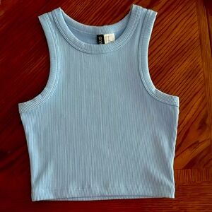 H&M blue crop top
